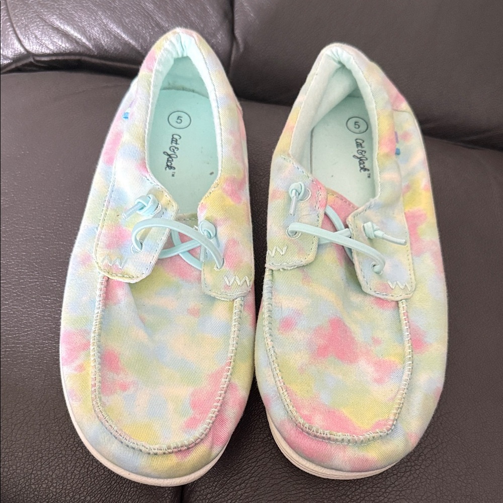 Cat & Jack Colorful Tie-Dye Moccasins
